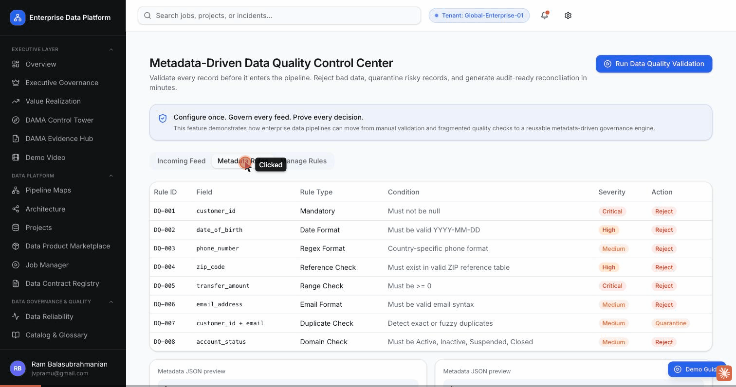 Data Quality Control Center preview